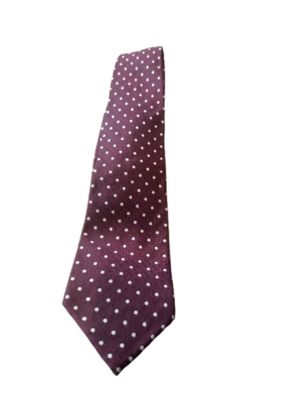 Ralph Lauren Polo Burgundy Tie with White Polka Dots